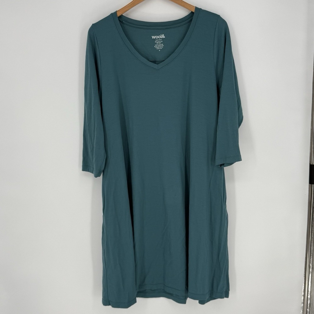 wool& women's willow swing dress Size 1X comfort casual travel capsule a-line